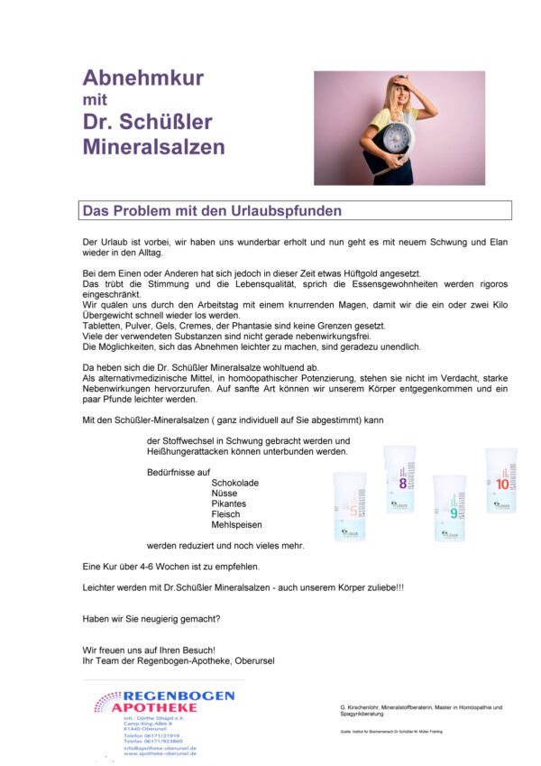 Abnehmen Schüßler Mineralsalze