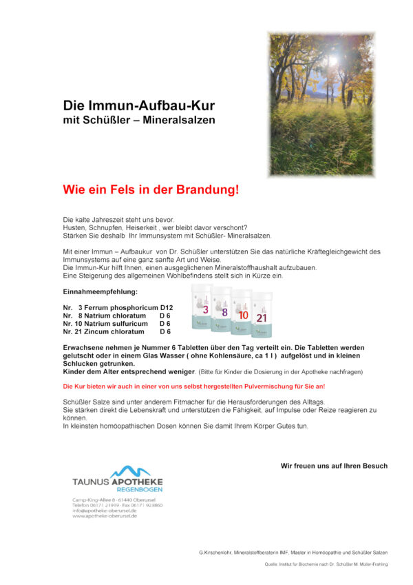 Immunkur-aktionen Immun-Aufbau-Kur